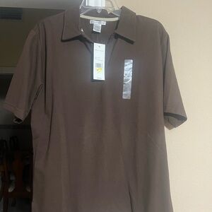 Rebecca Malone Dark Brown Polo Shirt NWT